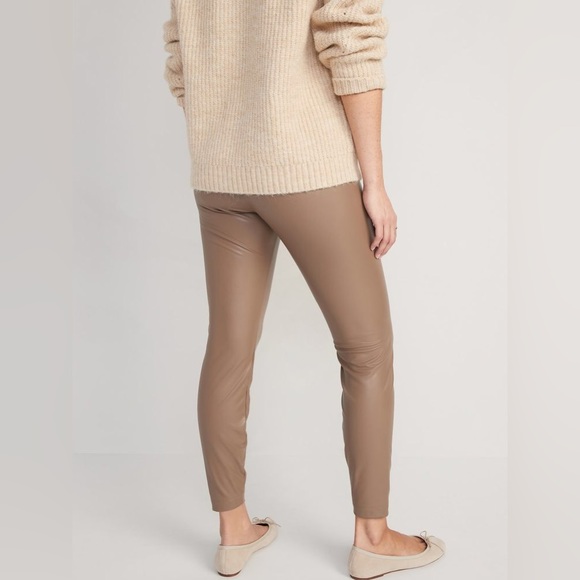 NWOT! High-Rise Faux Leather Leggings for Women - Size Large - Picture 2 of 5